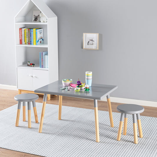 Kids 3 Piece Table & Chair Set in Gray