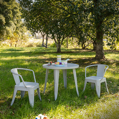 Coco Kids Outdoor 3-Piece Table & Chairs Set in Gray