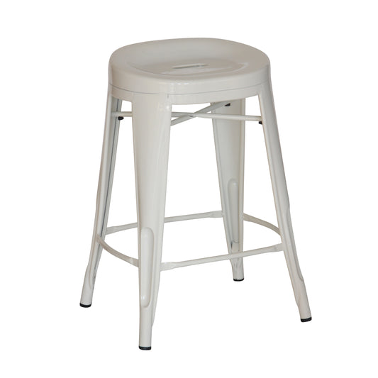 24" Counter Stool White - 2 pk