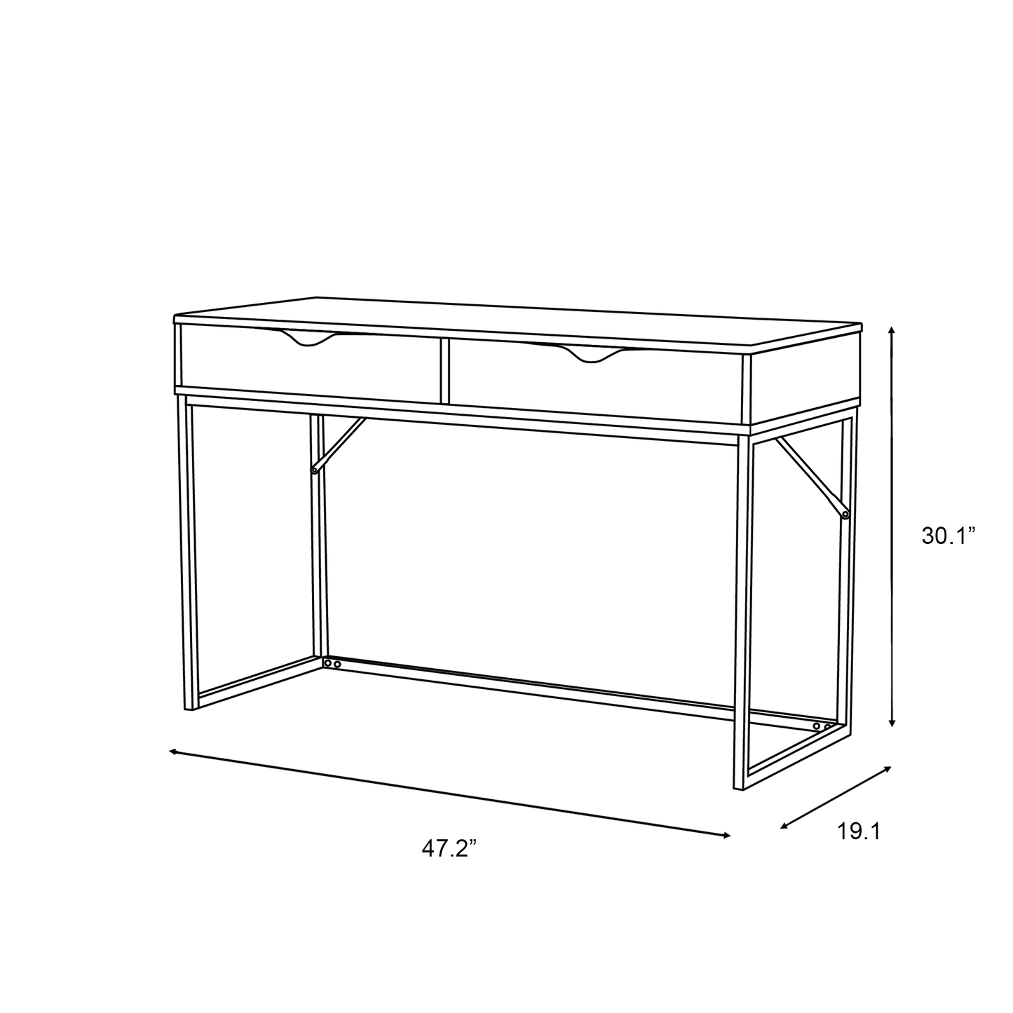 Morgan Writing Desk - Gray