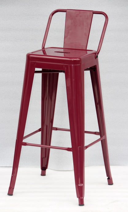 29" Red Metal Barstools - 4 pk