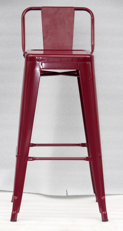 29" Red Metal Barstools - 4 pk